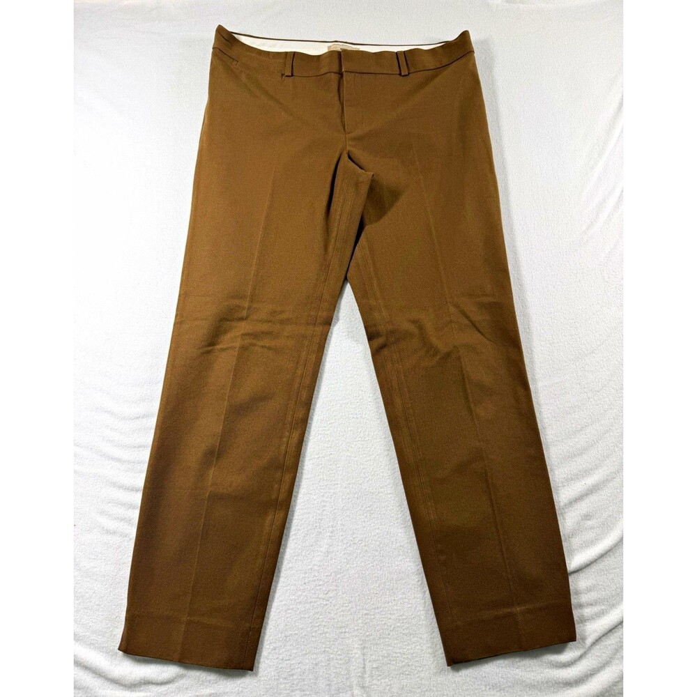 Banana Republic Womens Dress Pants Size 12 Brown Straight Leg Front Pockets 557